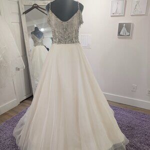 Lazaro Juliet Wedding Dress Size 12 Ivory